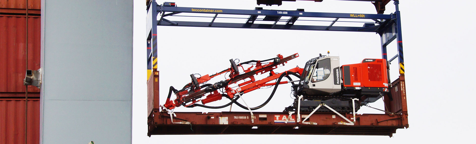 Port equipment moving oversized goods at ALC